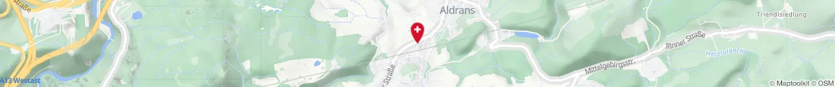 Kartendarstellung des Standorts für Apotheke Aldrans in 6071 Aldrans